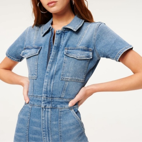 Good American Utility Denim Jumpsuit - Picture 3 of 11